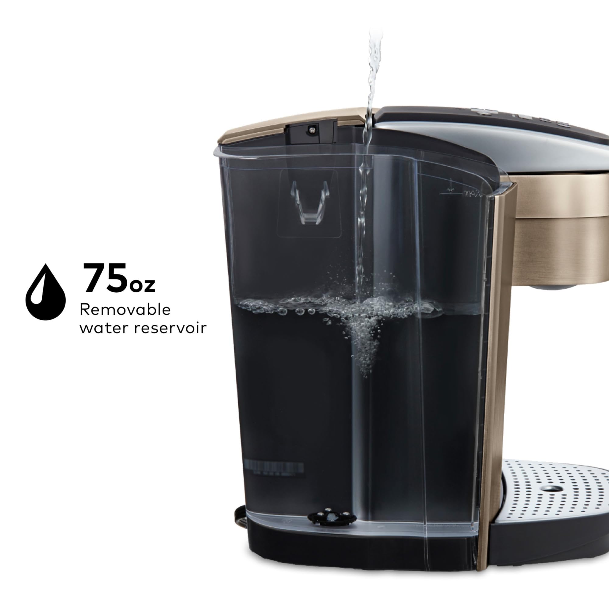 Keurig K-Elite Single Serve K-Cup Pod Coffee Maker, with Strength and Temperature Control, Iced Coffee Capability, 8 to 12oz Brew Size, Programmable, Brushed Slate Gronata