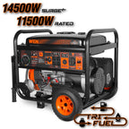 WEN 11,000-Watt 120V/240V Dual Fuel Portable Generator with Wheel Kit and Electric Start (DF1100T) Gronata