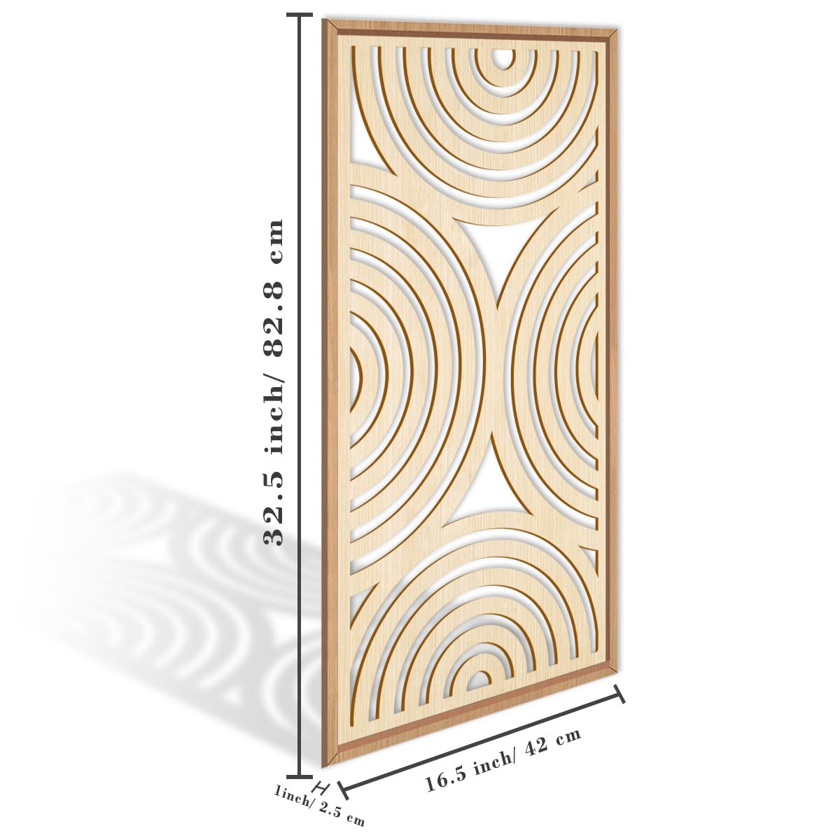 IARTTOP Large Boho Mid-century Modern Wood Wall Art 16x32 Inch Framed Green Abstract Leaf Wooden Wall Decor Bohemian Minimalist Geometric Wall Art Decor for Bedroom Living Room Office Set of 3 Gronata
