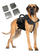 LISPOO Weighted Dog Vest and Collar Set with 4 Removable 0.88 lb Weight Blocks, No Sand Filling, Training Gear for Medium and Large Dogs, Walking, Conditioning, Muscle Building, M Gronata
