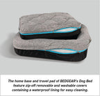 Bedgear Performance Dog Bed - Medium/Large - Durable Pet Bed with Washable Cover - Removable Pad for Travel Gronata