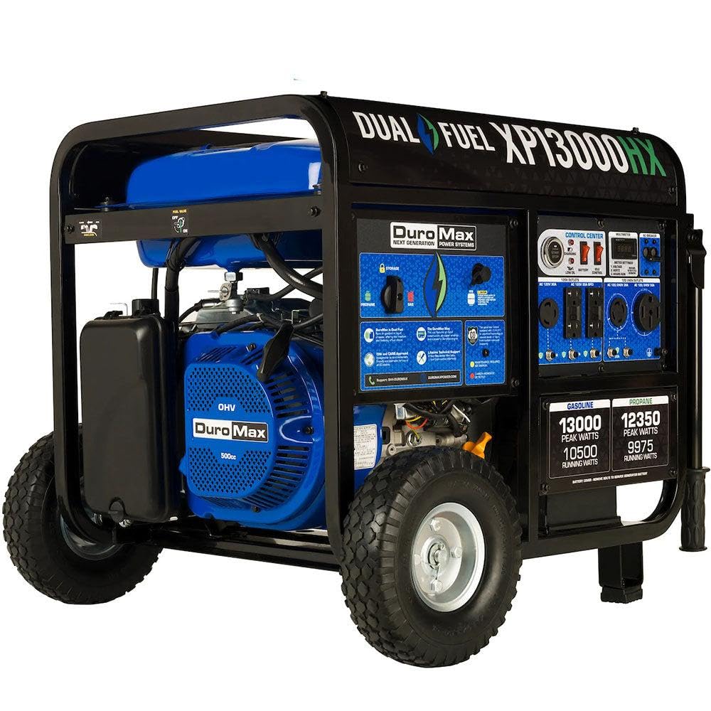 DuroMax XP13000HX 13,000-Watt Dual Fuel Portable Generator - Gas & Propane, Electric Start, Whole Home Power Backup, Transfer Switch Ready, RV & Emergency Ready Gronata