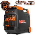 WEN Quiet and Lightweight 4800-Watt Dual Fuel RV-Ready Electric Start Portable Inverter Generator with Fuel Shut Off and CO Watchdog (DF480iX) Gronata