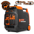 WEN Quiet and Lightweight 4800-Watt Dual Fuel RV-Ready Electric Start Portable Inverter Generator with Fuel Shut Off and CO Watchdog (DF480iX) Gronata