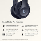 Beats Studio Pro Premium Wireless Over-Ear Headphones- Up to 40-Hour Battery Life, Active Noise Cancelling, Great for Travel & Commuting, USB-C Lossless Audio, Apple & Android Compatible -Black Gronata