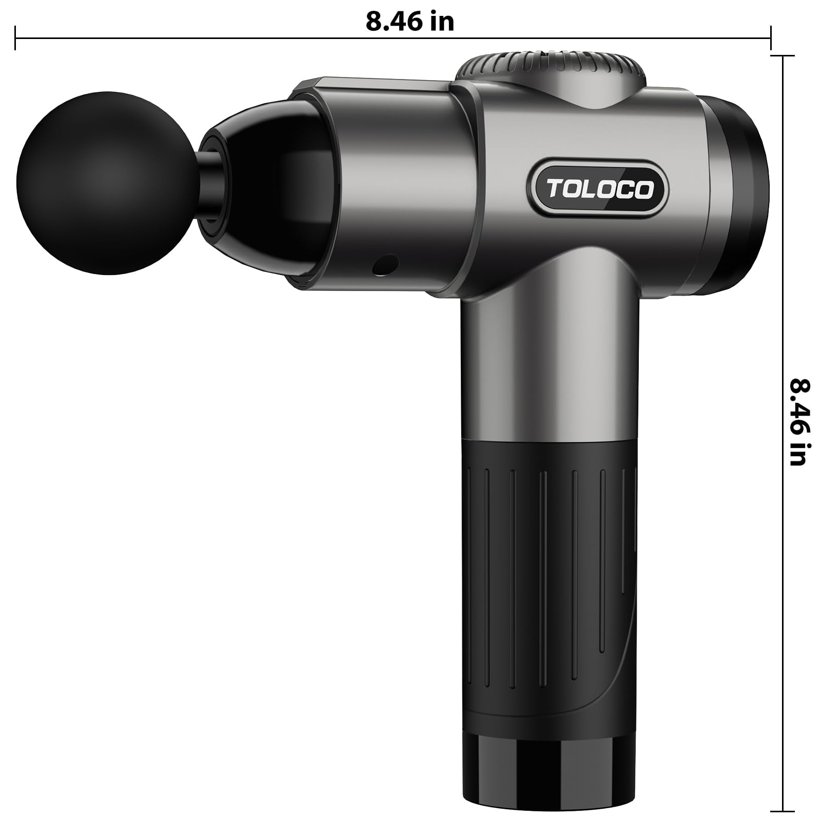 TOLOCO Massage Gun, Deep Tissue Back Massage for Athletes for Pain Relief, Percussion Massager with 10 Massages Heads & Silent Brushless Motor, Fathers Day Dad Gifts, Black Gronata