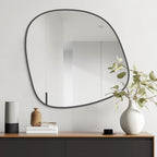 WallBeyond Asymmetrical Mirror, Irregular Mirror Full Length, Boho Wall Mirrors Decorative for Bedroom Living Room Entryway Hall, Mid Century Modern Decor 48" H x 22" W Gronata