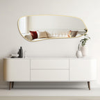 WallBeyond Asymmetrical Mirror, Irregular Mirror Full Length, Boho Wall Mirrors Decorative for Bedroom Living Room Entryway Hall, Mid Century Modern Decor 48" H x 22" W Gronata