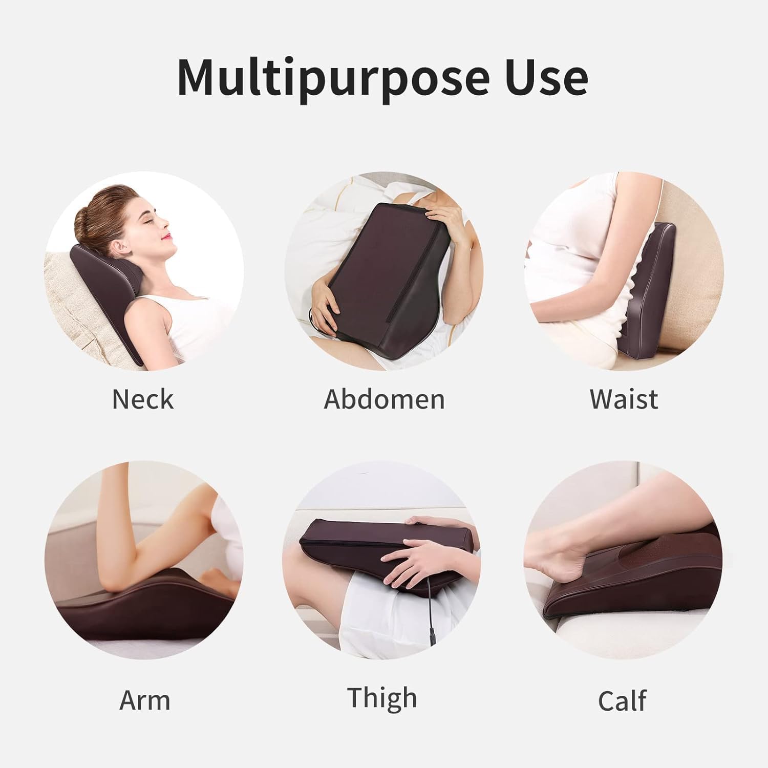 Boriwat Back Massager with Heat, 3D Kneading Massage Pillow for Back, Neck, Shoulder, Leg Pain Relief Deep Tissue, Gifts for Women Men Mom Dad Gronata