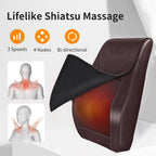 Boriwat Back Massager with Heat, 3D Kneading Massage Pillow for Back, Neck, Shoulder, Leg Pain Relief Deep Tissue, Gifts for Women Men Mom Dad Gronata