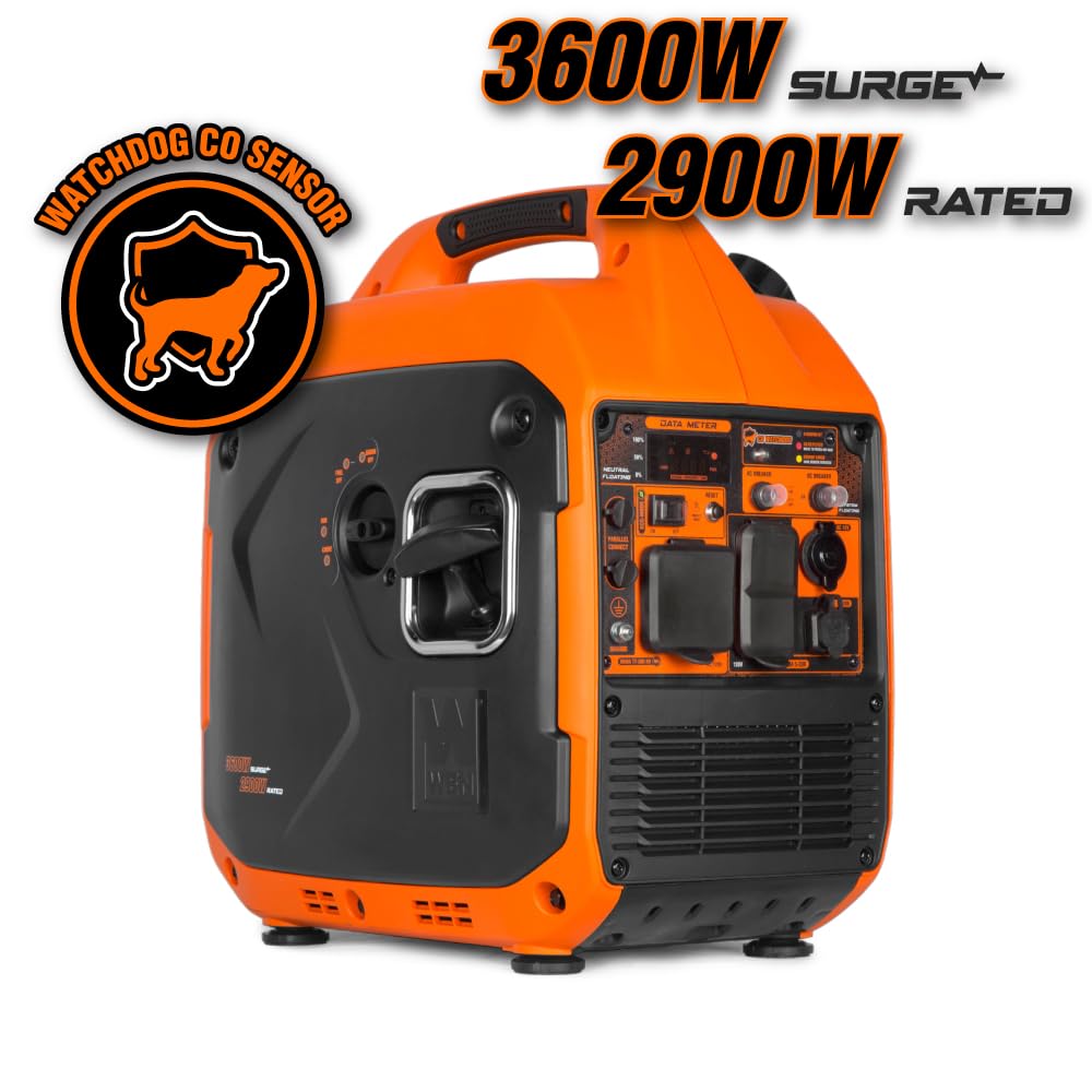 WEN Quiet and Lightweight 3600-Watt Dual Fuel RV-Ready Portable Inverter Generator with Fuel Shut Off and CO Watchdog (DF360iX) Gronata