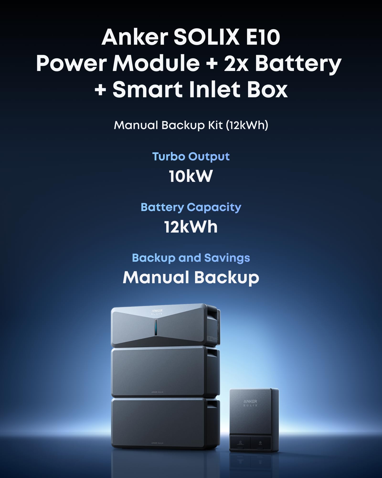 Anker SOLIX E10, 6kWh Battery Expandable to 90kWh, 9kW Solar Input, 7.6kW Rated Output, Generator-Ready, NEMA 4, -4°F to 131°F, Up to 12-Month 0% APR Gronata