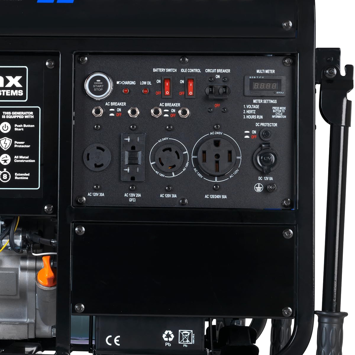 DuroMax XP5500EH 5,500-Watt Dual Fuel Portable Generator - Gas & Propane, Electric Start, RV & Emergency Ready Gronata