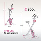 Sunny Health & Fitness Foldable Magnetic Stationary Exercise X-Bike Pro, 300 LB Capacity, Low-Impact, 14-Level Resistance, Ergonomic Support, SunnyFit App Enhanced Connectivity - SF-B223012 Gronata