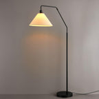 Globe Electric Novogratz x Globe Harrington 65" Floor Lamp, 2-Tone Faux Wood Base, White Fabric Shade, Socket Rotary Switch 67225 Gronata