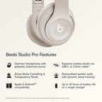 Beats Studio Pro Premium Wireless Over-Ear Headphones- Up to 40-Hour Battery Life, Active Noise Cancelling, Great for Travel & Commuting, USB-C Lossless Audio, Apple & Android Compatible -Black Gronata