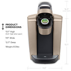 Keurig K-Elite Single Serve K-Cup Pod Coffee Maker, with Strength and Temperature Control, Iced Coffee Capability, 8 to 12oz Brew Size, Programmable, Brushed Slate Gronata