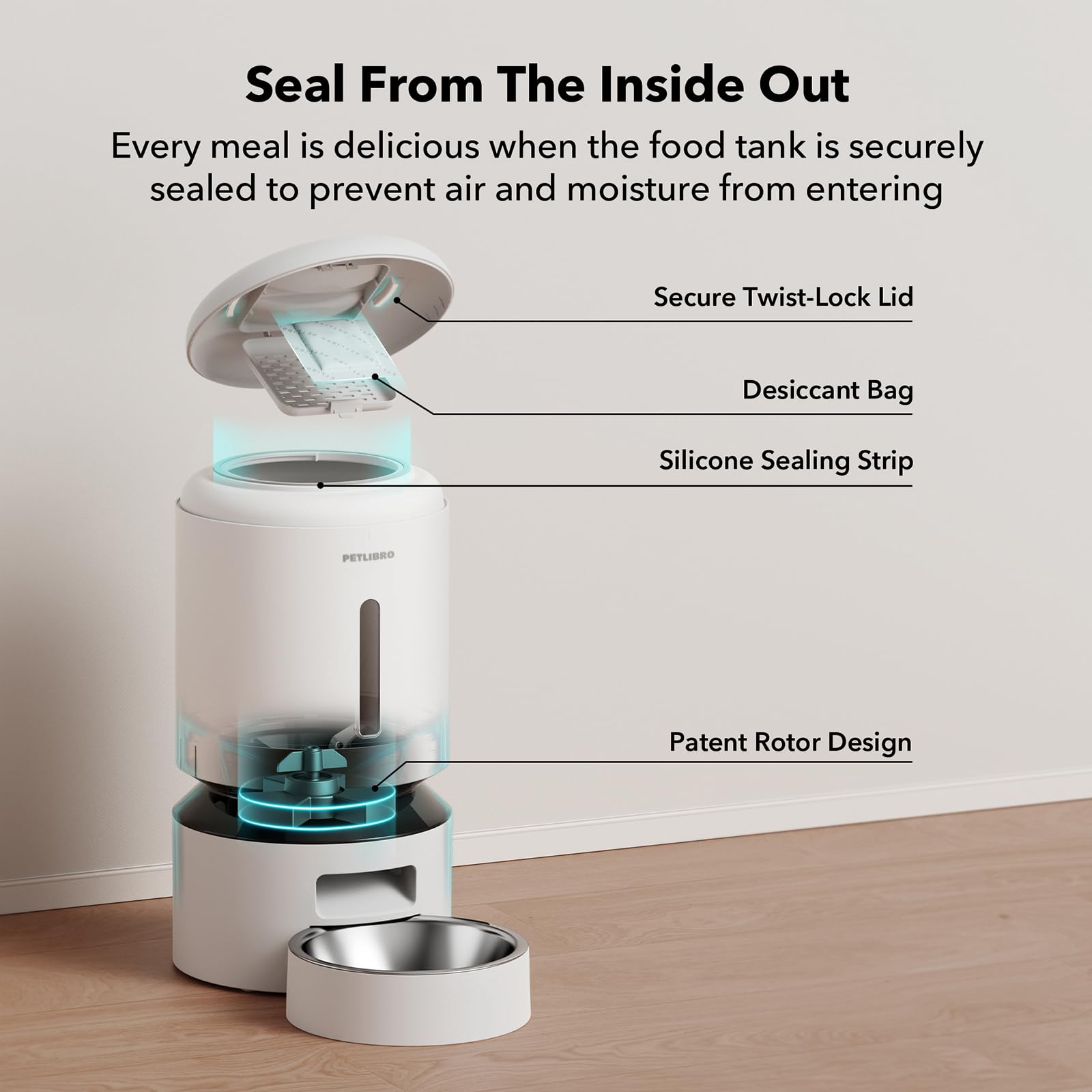 PETLIBRO Automatic Cat Feeder, 5G WiFi Automatic Dog Food Dispenser with Freshness Preservation, 5L Timed Pet Feeder with Low Food Sensor, Up to 10 Meals Per Day Gronata