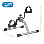RYGEO Pedal Exerciser Mini Exercise Bike for Leg and Arm Recovery Exercise Lightweight and Portable Floor Bike(Silver) Gronata