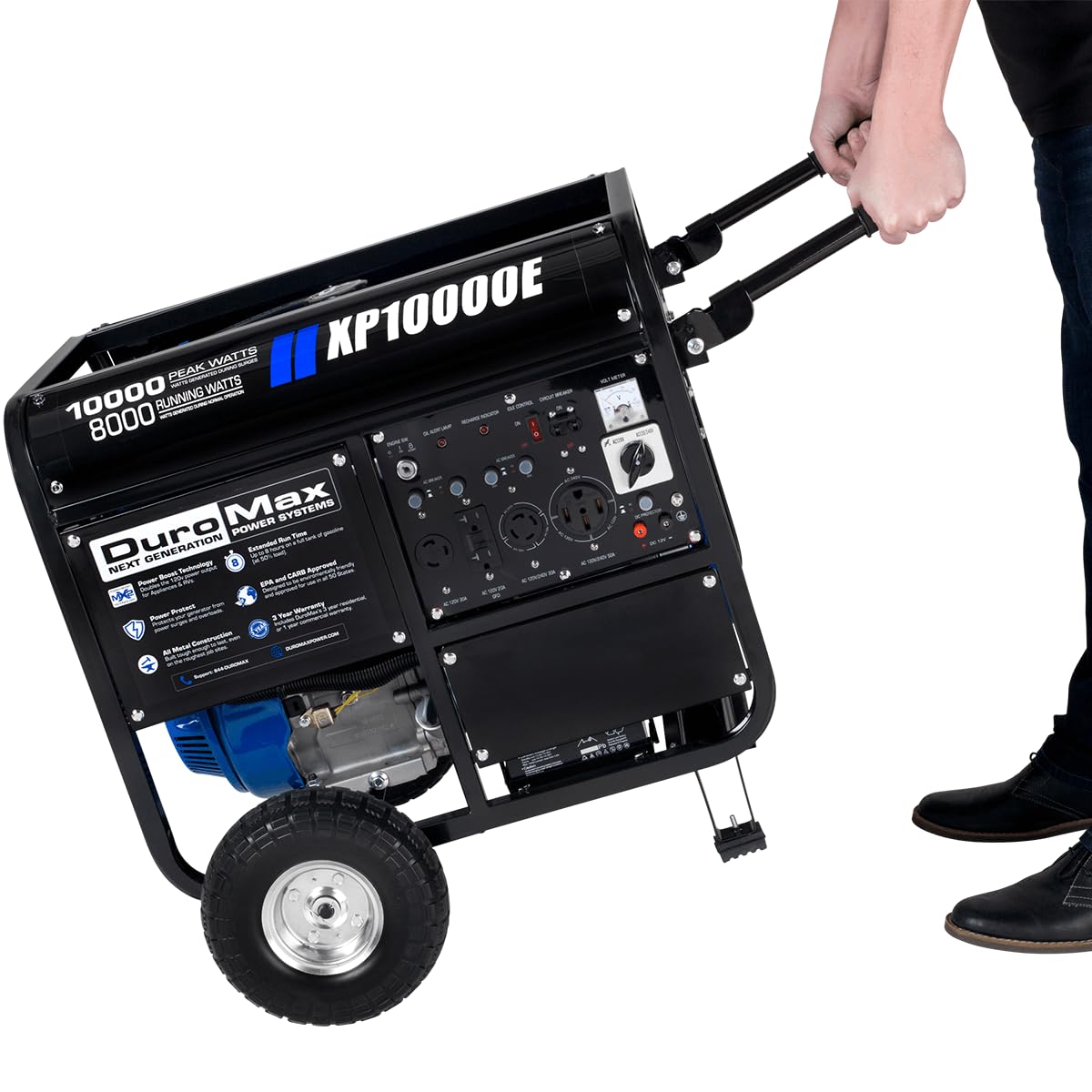DuroMax XP12000EH 12,000-Watt Dual Fuel Portable Generator – Gas & Propane, Electric Start, Whole Home Backup Power, Transfer Switch Ready, RV & Emergency Ready Gronata