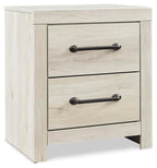 Signature Design by Ashley Wynnlow Rustic 2 Drawer Two Drawer Nightstand, 24.41" Tall, Weathered Gray Gronata