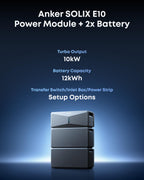 Anker SOLIX E10, Smart Generator 5500 (Not for CA), Infinite Backup, 6kWh Battery, 7.6kW Rated, 120 LRA, 9kW Solar, Tri-Fuel, 5x Backup Time, Up to 12-Month 0% APR Gronata