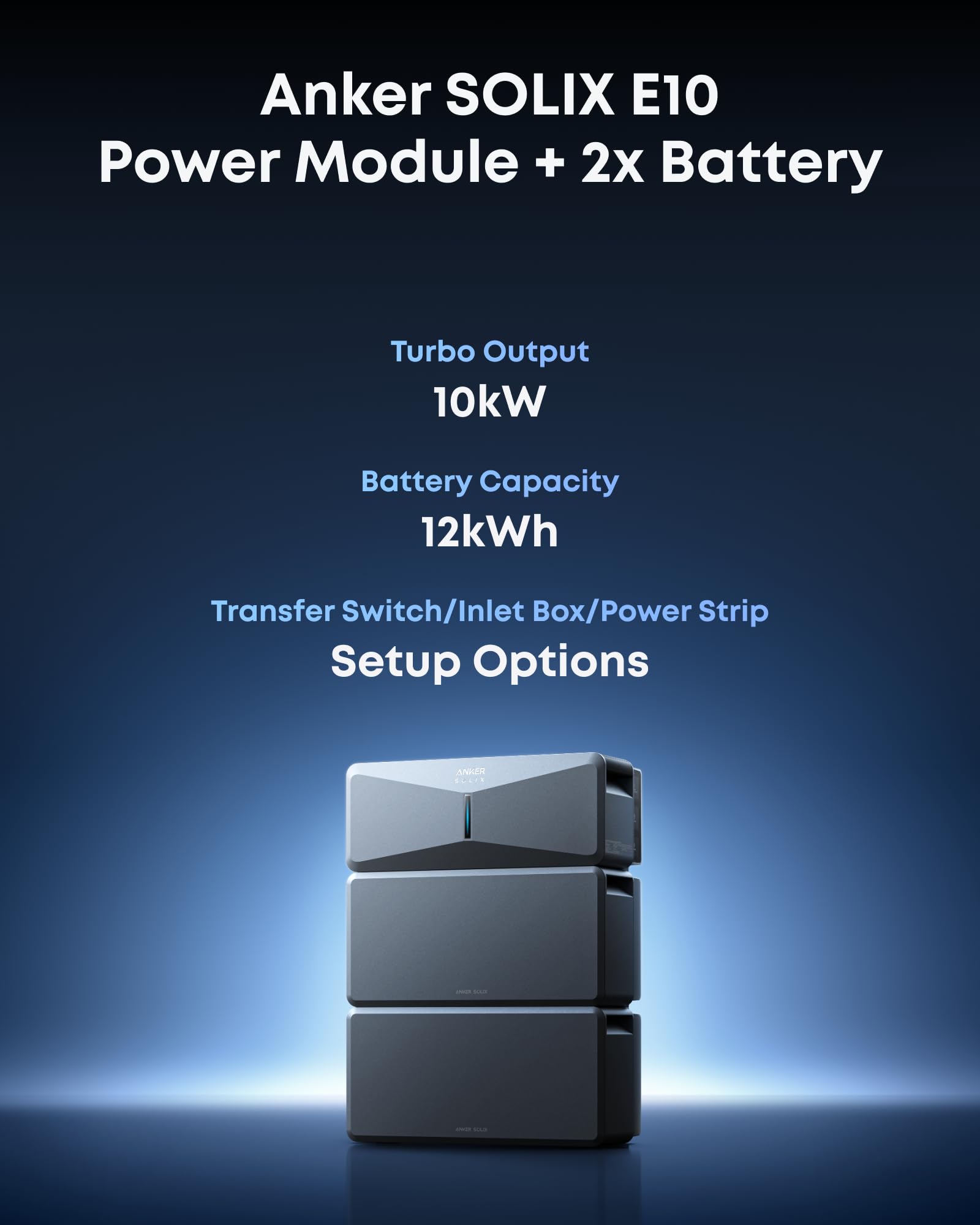 Anker SOLIX E10, Smart Inlet Box, 6kWh Battery, Manual Backup with Smart Savings, 9kW Solar, Reduce Up to 80% Bills, NEMA 4 & 3R, Up to 12-Month 0% APR Gronata
