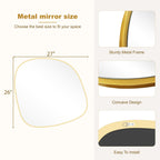 WallBeyond Asymmetrical Mirror, Irregular Mirror Full Length, Boho Wall Mirrors Decorative for Bedroom Living Room Entryway Hall, Mid Century Modern Decor 48" H x 22" W Gronata