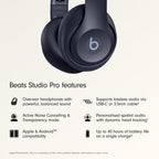Beats Studio Pro Premium Wireless Over-Ear Headphones- Up to 40-Hour Battery Life, Active Noise Cancelling, Great for Travel & Commuting, USB-C Lossless Audio, Apple & Android Compatible -Black Gronata