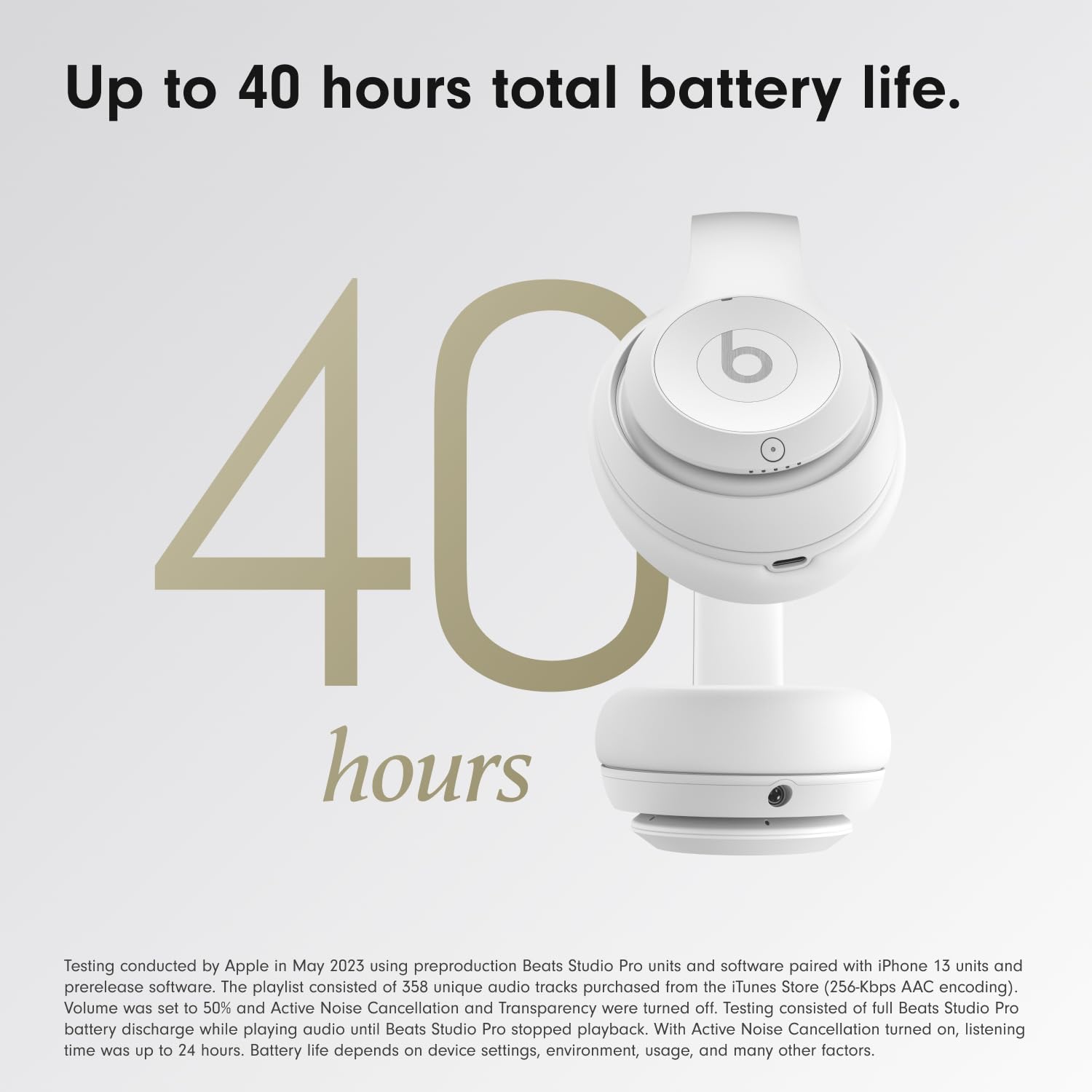 Beats Studio Pro Premium Wireless Over-Ear Headphones- Up to 40-Hour Battery Life, Active Noise Cancelling, Great for Travel & Commuting, USB-C Lossless Audio, Apple & Android Compatible -Black Gronata