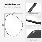 WallBeyond Asymmetrical Mirror, Irregular Mirror Full Length, Boho Wall Mirrors Decorative for Bedroom Living Room Entryway Hall, Mid Century Modern Decor 48" H x 22" W Gronata