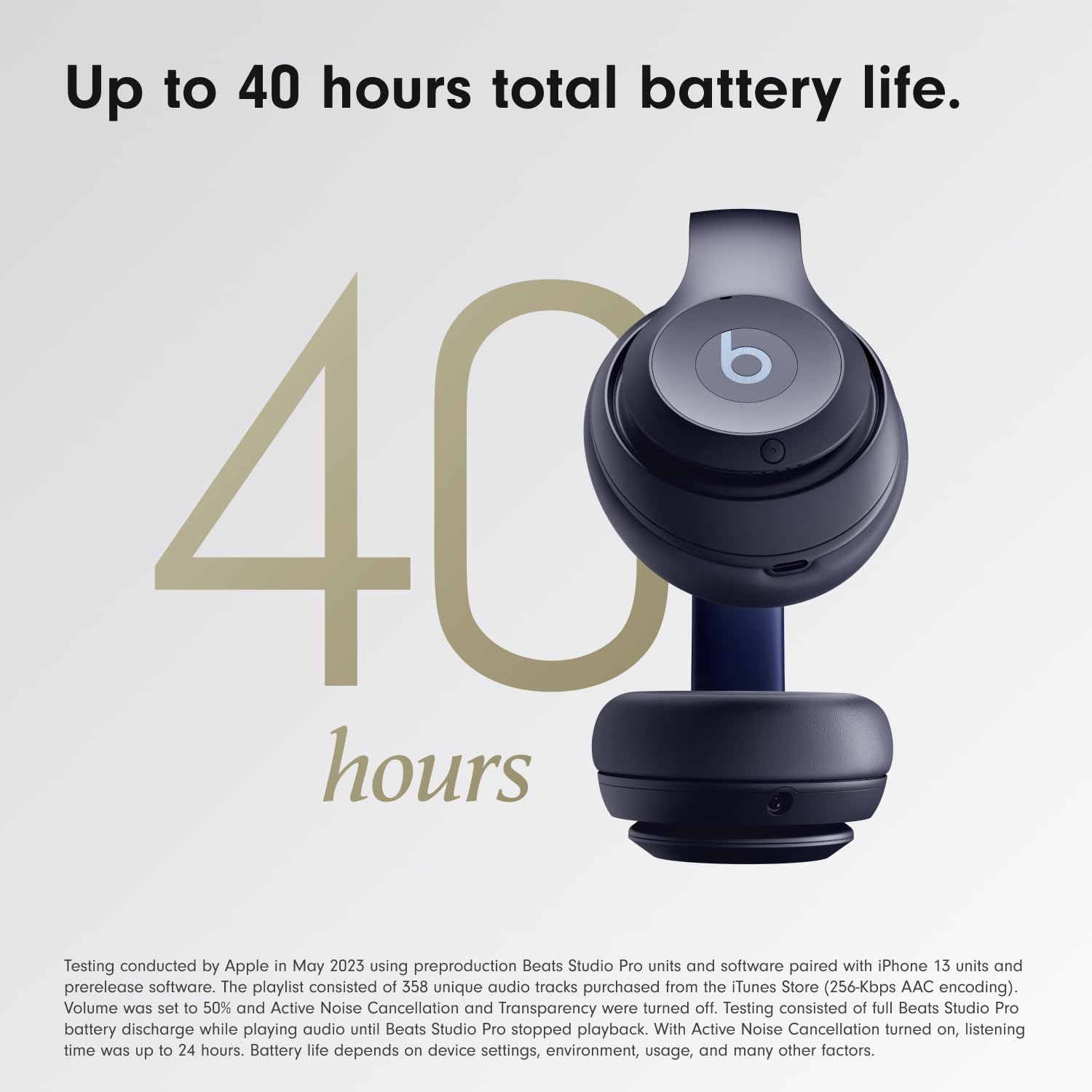 Beats Studio Pro Premium Wireless Over-Ear Headphones- Up to 40-Hour Battery Life, Active Noise Cancelling, Great for Travel & Commuting, USB-C Lossless Audio, Apple & Android Compatible -Black Gronata