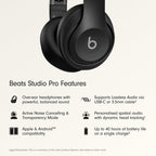 Beats Studio Pro Premium Wireless Over-Ear Headphones- Up to 40-Hour Battery Life, Active Noise Cancelling, Great for Travel & Commuting, USB-C Lossless Audio, Apple & Android Compatible -Black Gronata