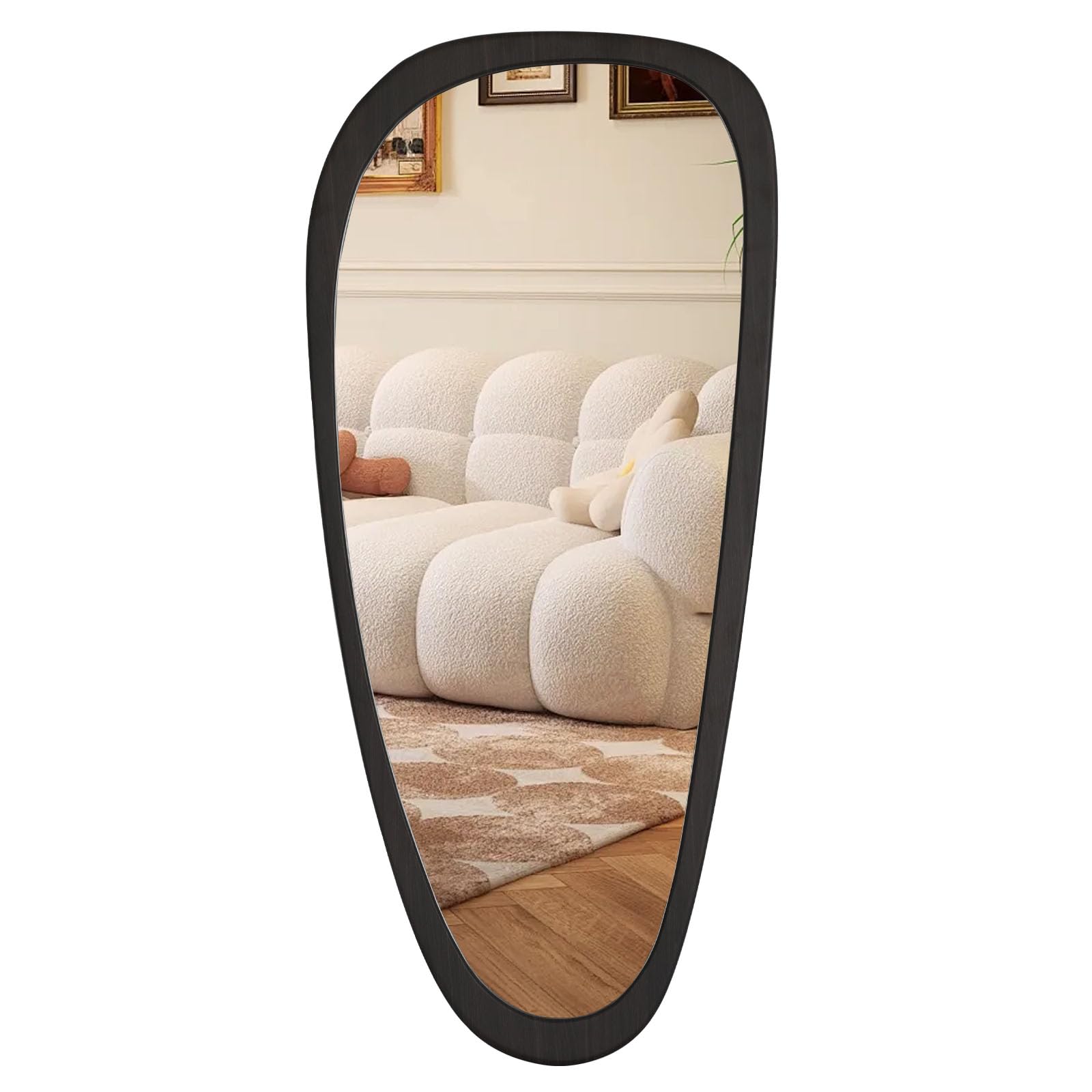 WallBeyond Asymmetrical Mirror, Irregular Mirror Full Length, Boho Wall Mirrors Decorative for Bedroom Living Room Entryway Hall, Mid Century Modern Decor 48" H x 22" W Gronata