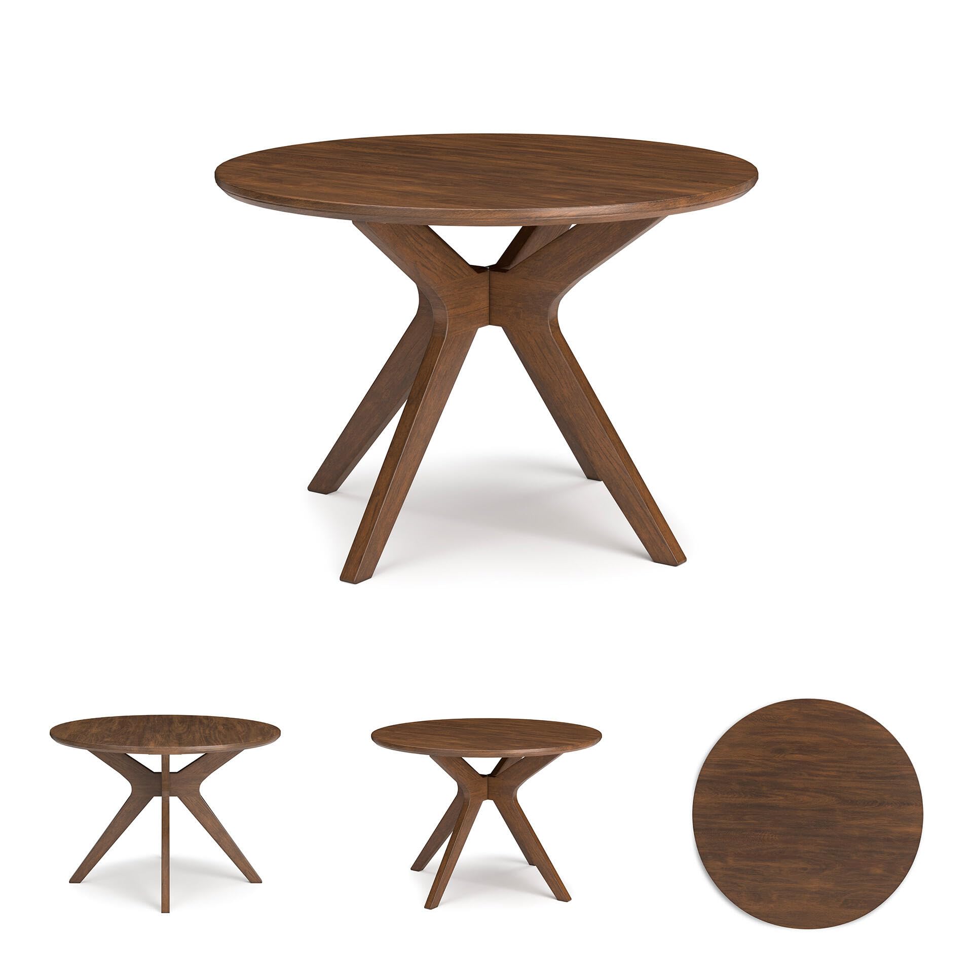 Signature Design by Ashley Lyncott Traditional Round Dining Room Table, Seats up to 4, Brown, 45" W x 29.75" H Gronata