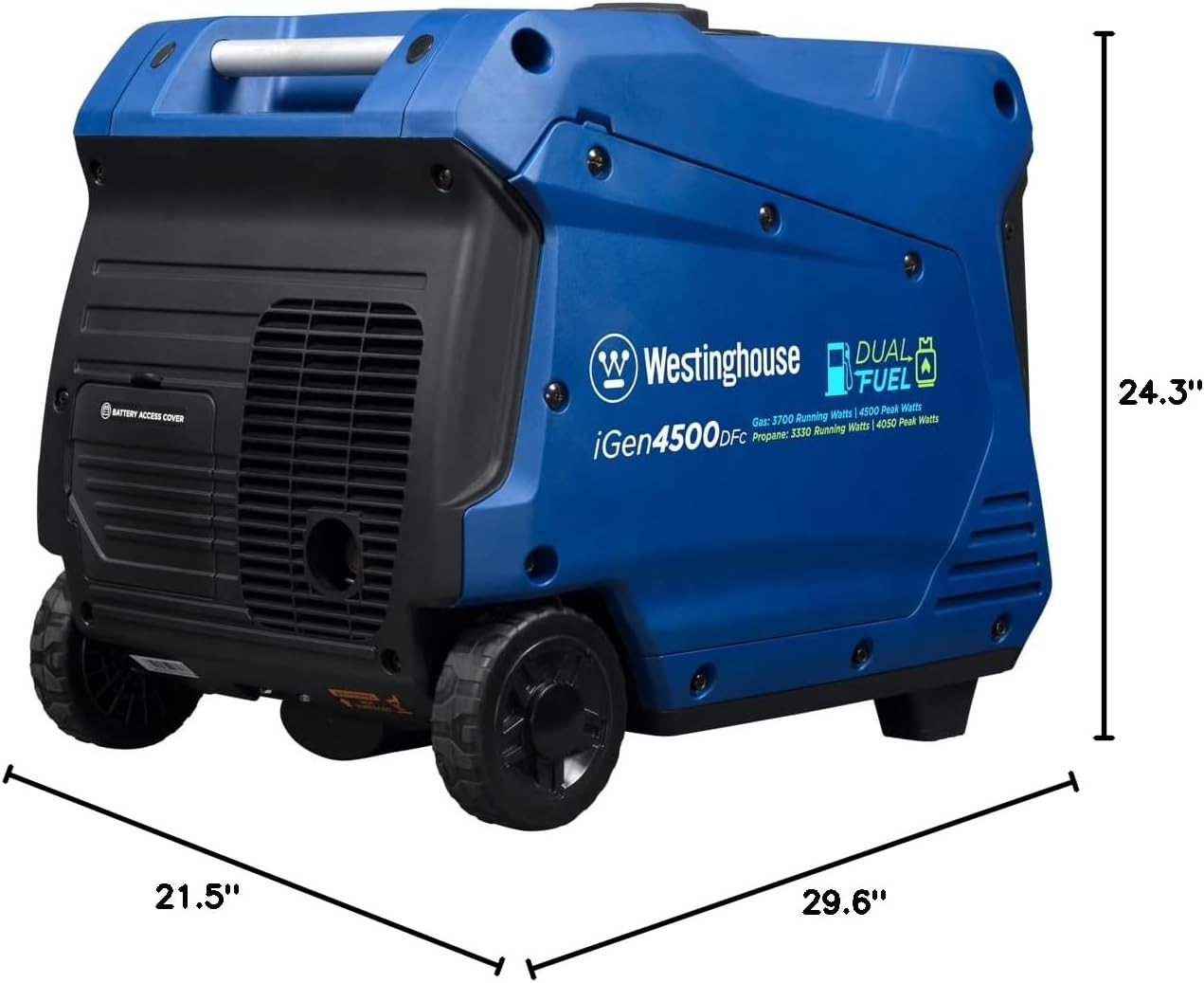 Westinghouse 5000 Peak Watt Super Quiet Dual Fuel Portable Inverter Generator, Remote Electric Start, Gas & Propane Powered, RV Ready, CO Sensor, Parallel Capable Gronata