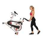 Sunny Health & Fitness Indoor Cycling Exercise Bike with SPD pedals - SF-B1509, White, 47 L x 20 W x 47 5 H Gronata