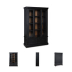 Signature Design by Ashley Chadworth Classic Curio with Anti-Tipping and Removable Shelf, Black Gronata