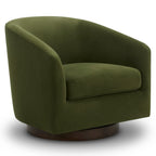 CHITA Swivel Accent Chair, Fully Assembled Fabric Barrel Armchair with FSC Certified Upholstered for Living Room, Bedroom and Office, Cream Gronata