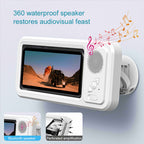 Bathroom Waterproof Mobile Phone Box Bluetooth Speaker Audio Bath TV Stand Mobile Phone Holder 360 Degree Rotation Touch Screen Gronata