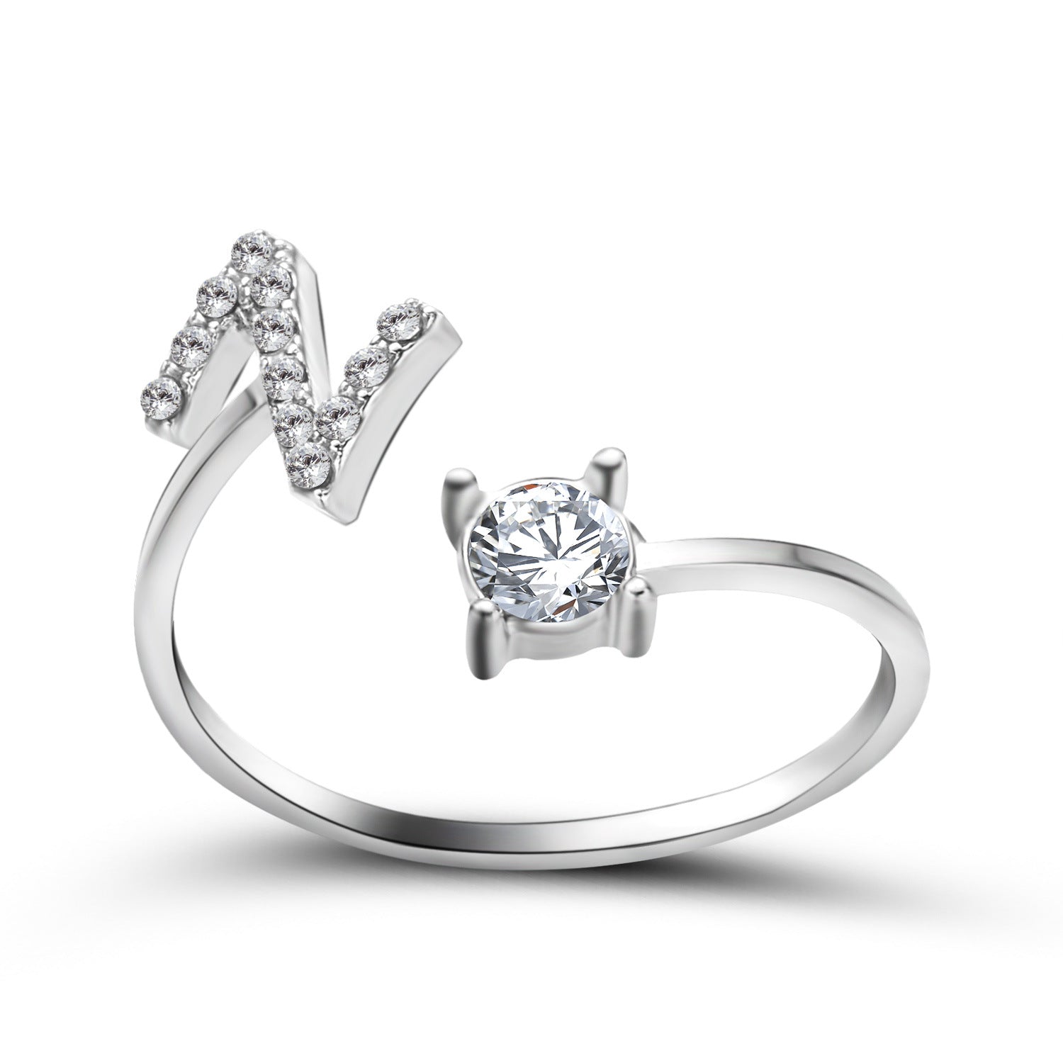 New Design Adjustable 26 Initial Letter Ring Fashion Jewelry For Women Simple Elegant Jewelry Gronata