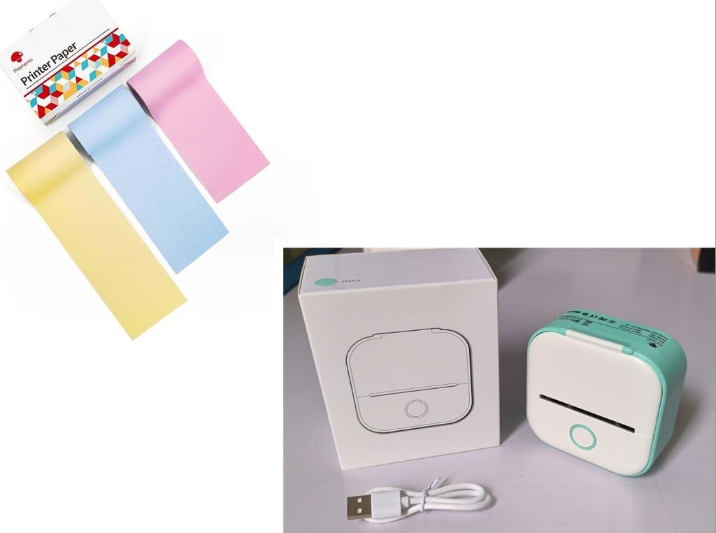 Portable Mini Thermal Label Printer Home Photo Printer Student Wrong Question Printer Bluetooth-compatible Mini Label Printer Price Tag Gronata