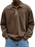 Fall Men's Long Sleeve Polo Shirts Casual Breathable Comfortable Tees Shirt Solid High Quality Sweatshirt Male T-Shirt Gronata