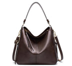 Hobos Zipper Bucket Bags With Adjustable Shoulder-strap Handbags Temperament High Capacity Messenger Shoulder Bag For Women Gronata