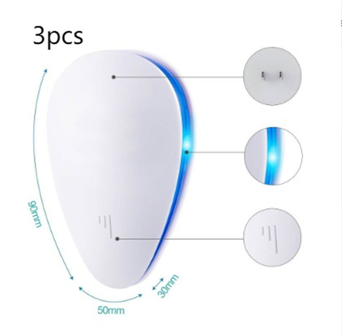 Ultrasonic LED mosquito repellent Gronata