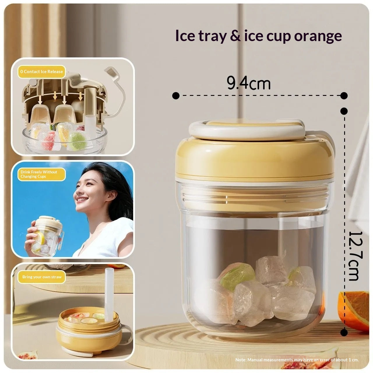 3-in-1 Ice Cube Tray Water Cup Household Breakfast Cup Gronata