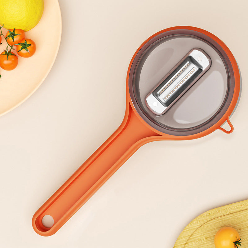 Kitchen Multi-Functional Peeler With Bucket Storage Scratcher Fruit Peeling Knife Storage Peeler Kitchen Gadgets Gronata