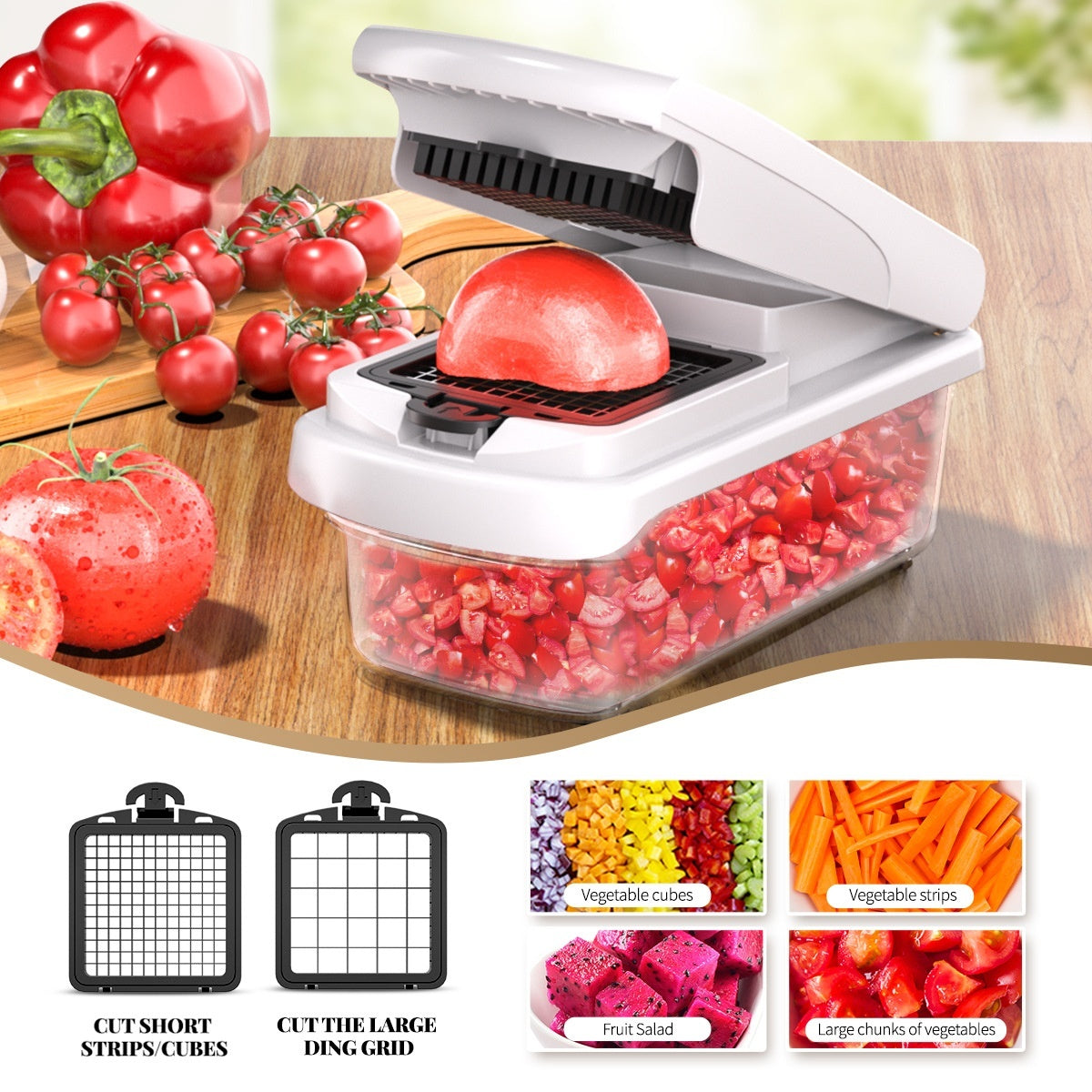 Household Multi-function Vegetable Chopper Kitchen 15-in-one Gronata