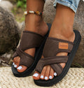 Summer New European And American Breathable Mesh Peep-toe Slippers Gronata