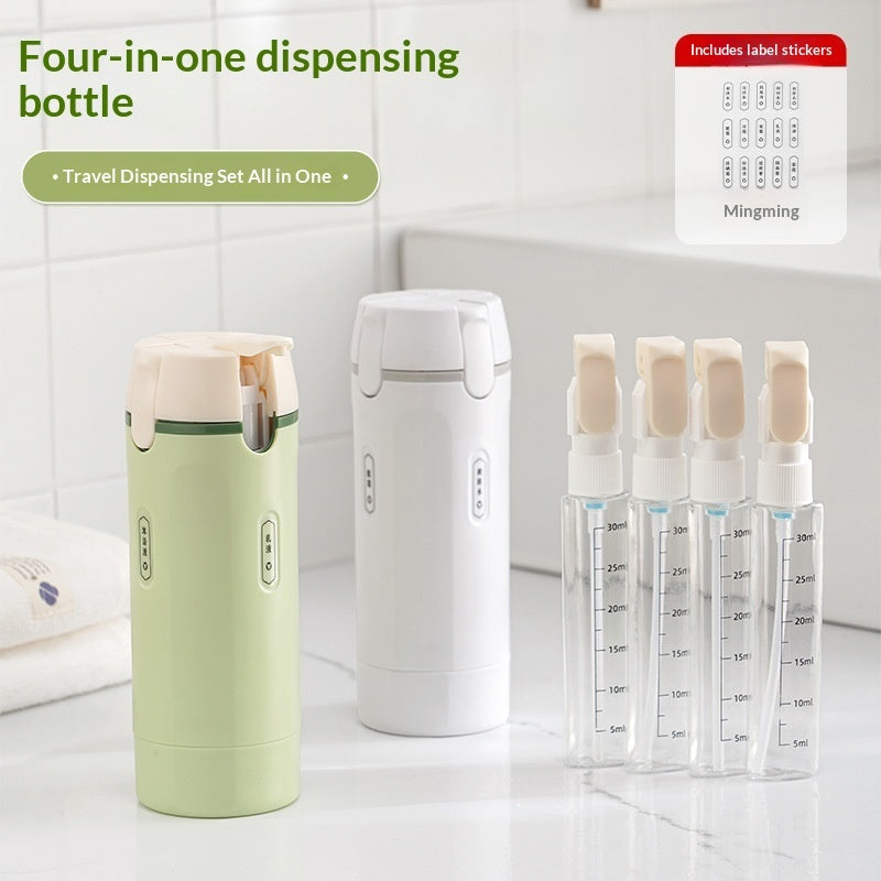 4 In 1 Travel Dispenser Portable Travel Bottles Leak Proof Leakproof Travel Container For Perfume Shampoo Conditioner Lotion Gronata